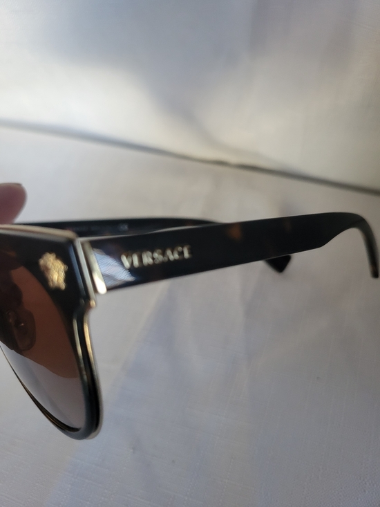 Versace Authentic Black Frame Sunglasses with Brown Lenses MOD#2198 main image 6